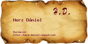 Herz Dániel névjegykártya